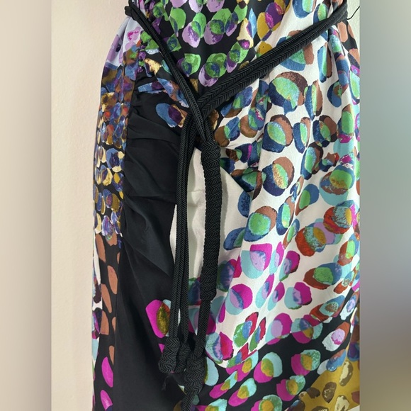 Anthropologie Silk Colorful Abstract Pattern t-shirt Dress size XS - Picture 3 of 11